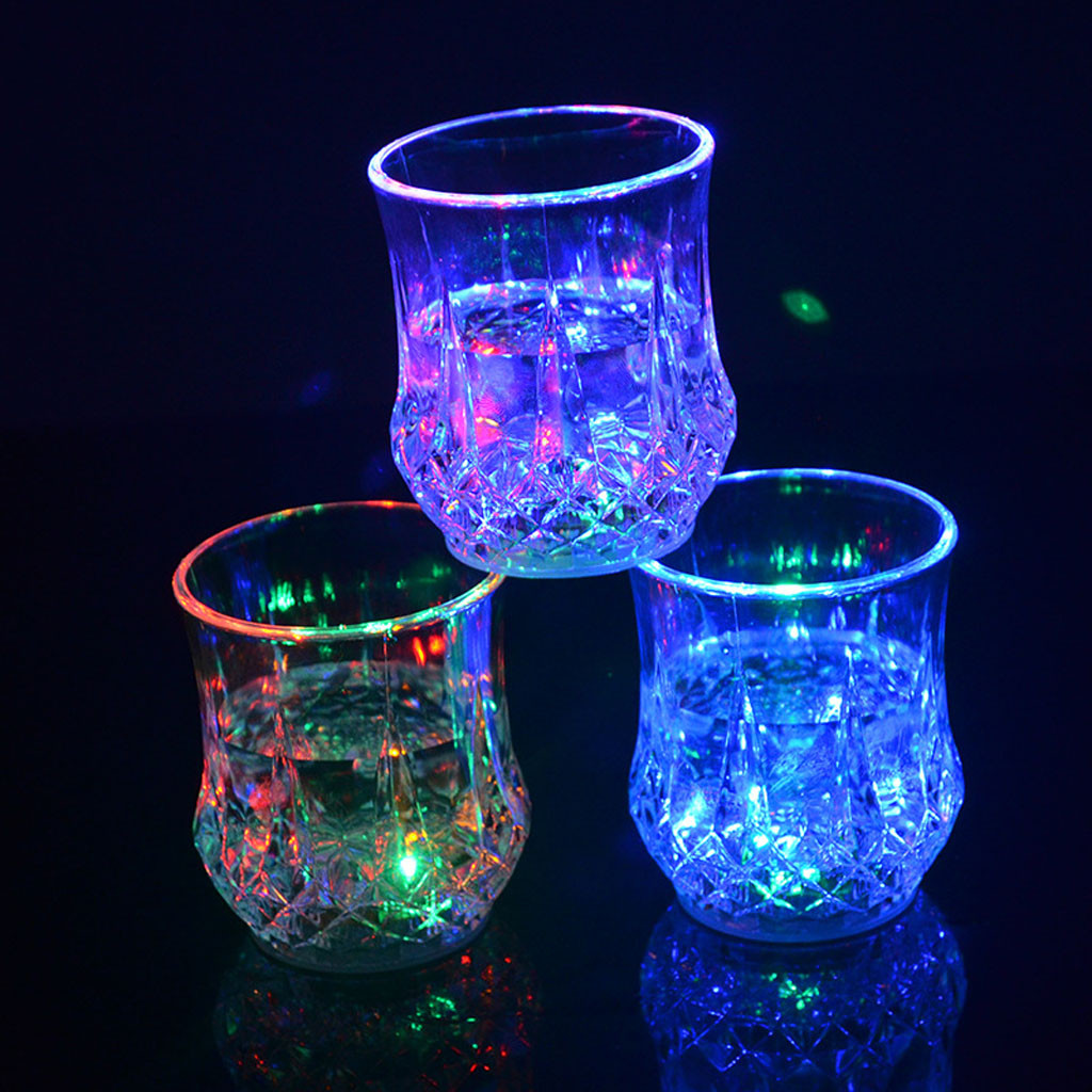 Wine Beer Glass - Colored LED Glowing Drink Cup Induction