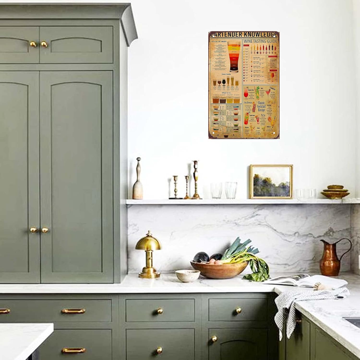 ZYPENG Wall Decor Tin Metal Si - Wine X Beer recension och pris