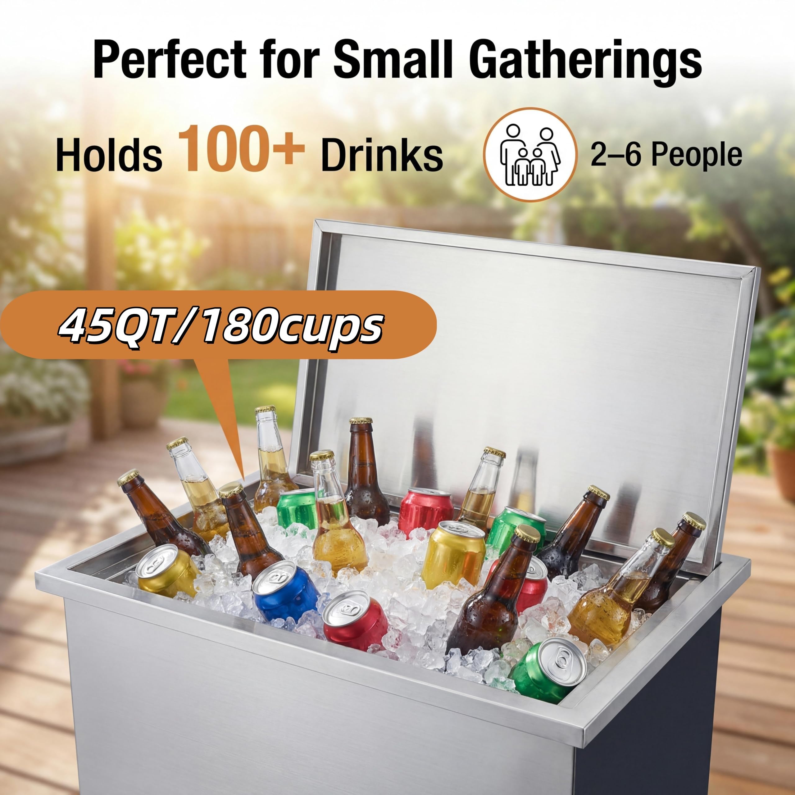Drop-in Ice Chest, Large Capac - Wine X Beer recension och pris
