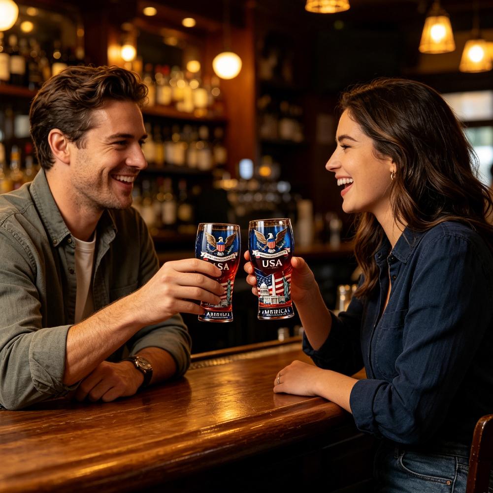 USA 250th Anniversary Beer Gla - Wine Beer Glass recension och pris