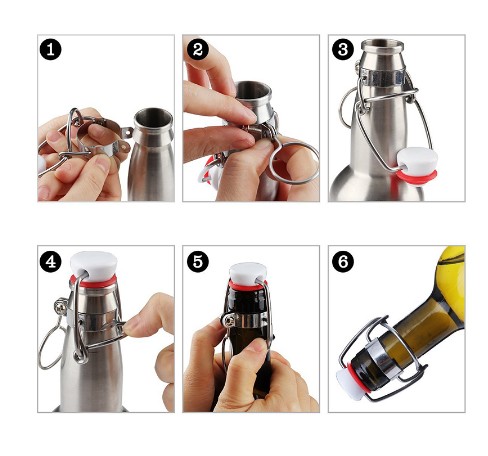 12PCS Ez cork Cap Flip Top Sto - Wine Root Beer recension och pris